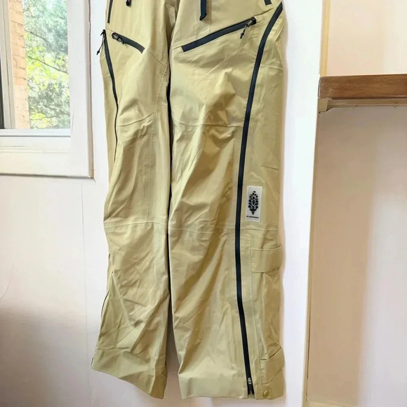 New Free People Movement Zephyr Ski Shell Snow Pants One Piece Bib Tan Brown - Picture 6 of 11